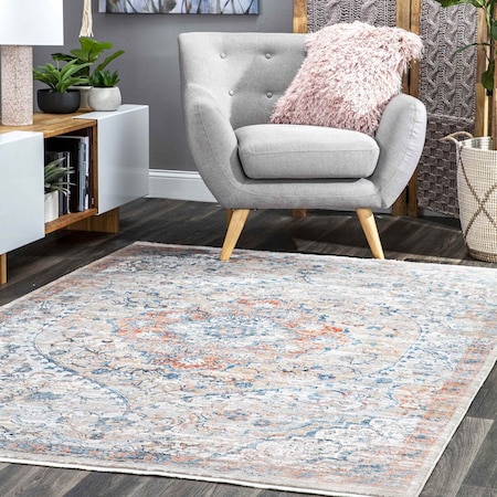 Nuloom Maxine Floral Medallion Area Rug 4ft x 6ft KKSL07A-406
